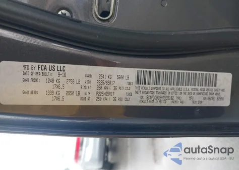 2017 Dodge Journey Sxt Awd from USA, damaged, VIN 3C4PDDBG5HT535182